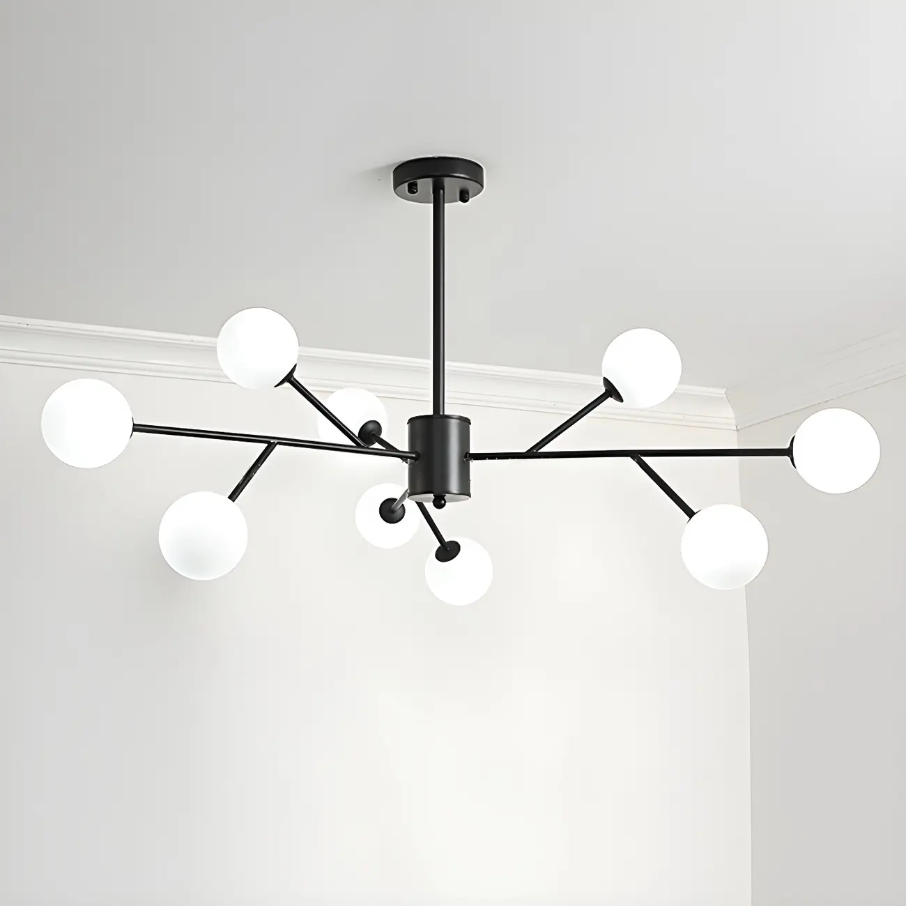 Black Glass Modern Linear Chandelier Light Image - 11 | homeyfad