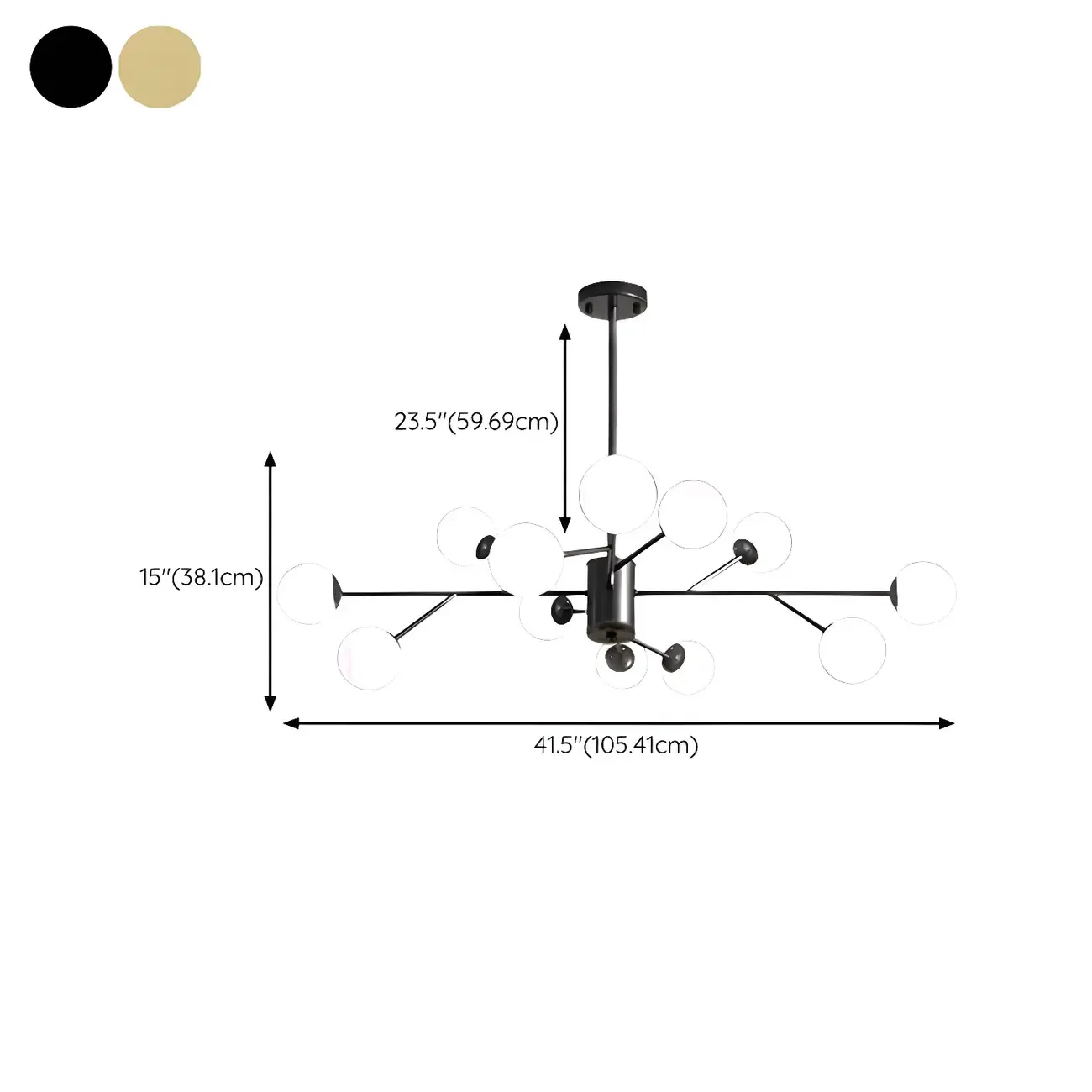 Black Glass Modern Linear Chandelier Light Image - 19