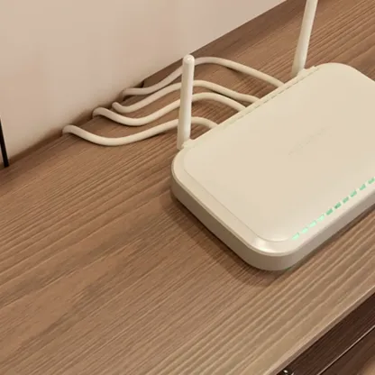 Scandinavian Wood Wall-mounted TV Stand with Lift Drawers Image - 6