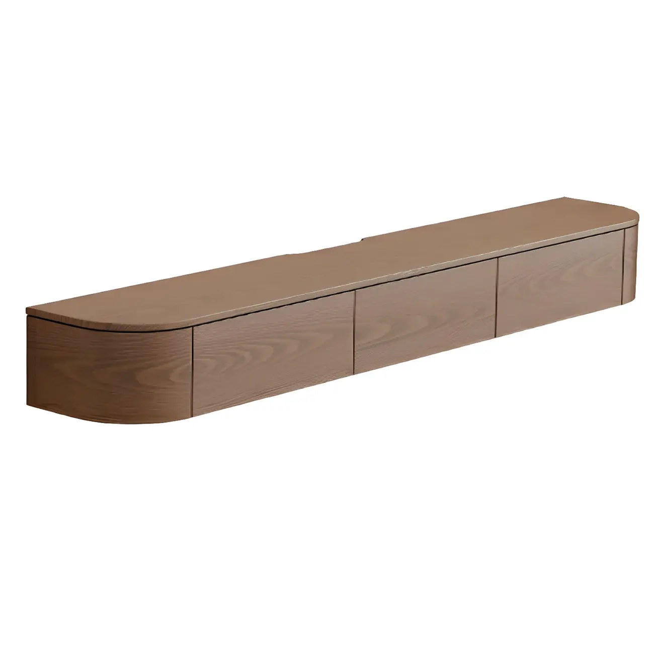 Scandinavian Wood Wall-mounted TV Stand with Lift Drawers Image - 19 | homeyfad