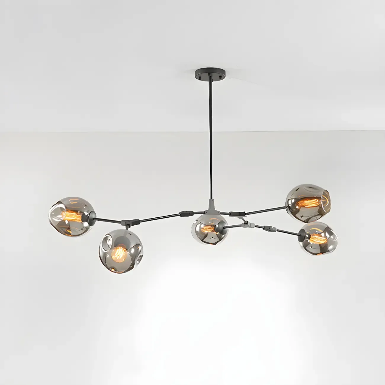 Large Sputnik Downrods Glass Chandelier for Indoor Use