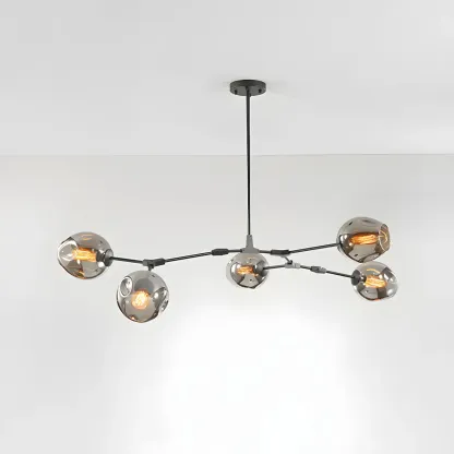 Large Sputnik Downrods Glass Chandelier for Indoor Use