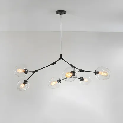 Large Sputnik Downrods Glass Chandelier for Indoor Use