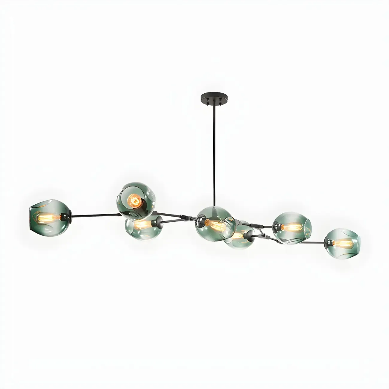 Large Sputnik Downrods Glass Chandelier for Indoor Use