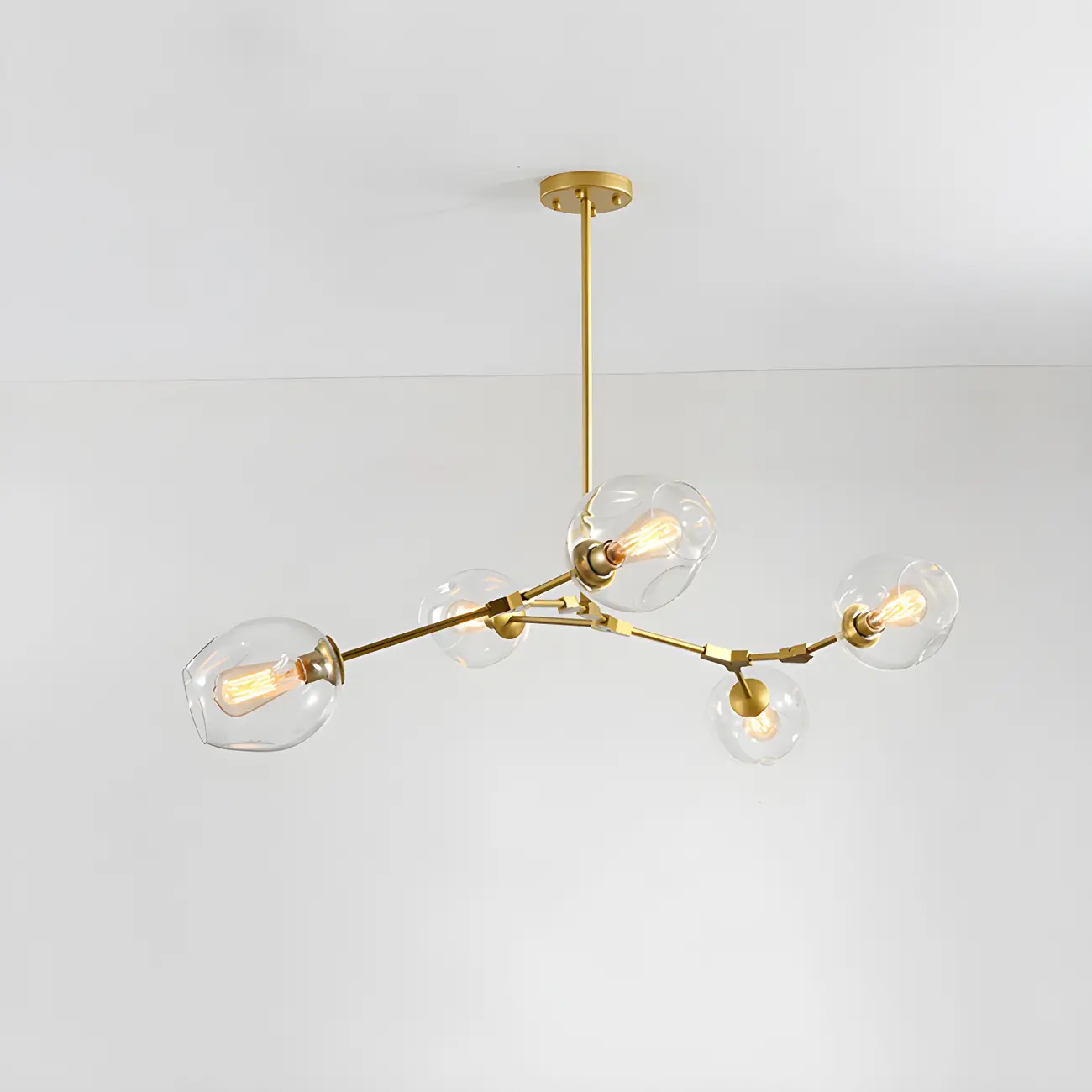 Large Sputnik Downrods Glass Chandelier for Indoor Use | homeyfad
