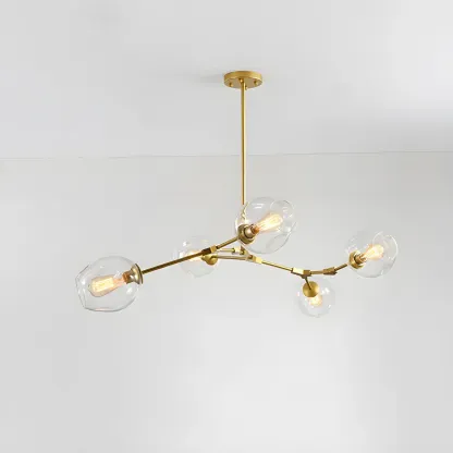 Large Sputnik Downrods Glass Chandelier for Indoor Use