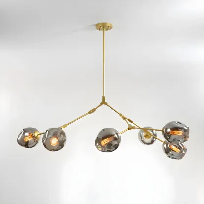 Large Sputnik Downrods Glass Chandelier for Indoor Use