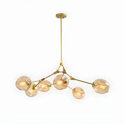 Large Sputnik Downrods Glass Chandelier for Indoor Use
