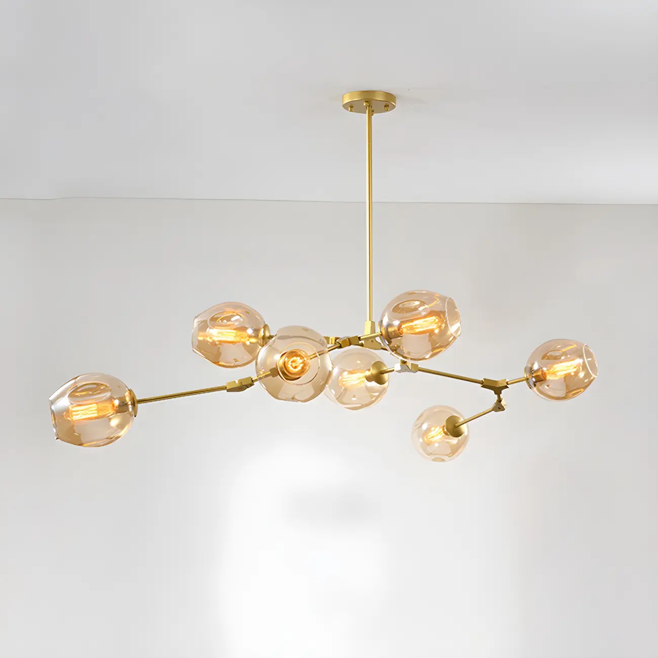 Large Sputnik Downrods Glass Chandelier for Indoor Use | homeyfad