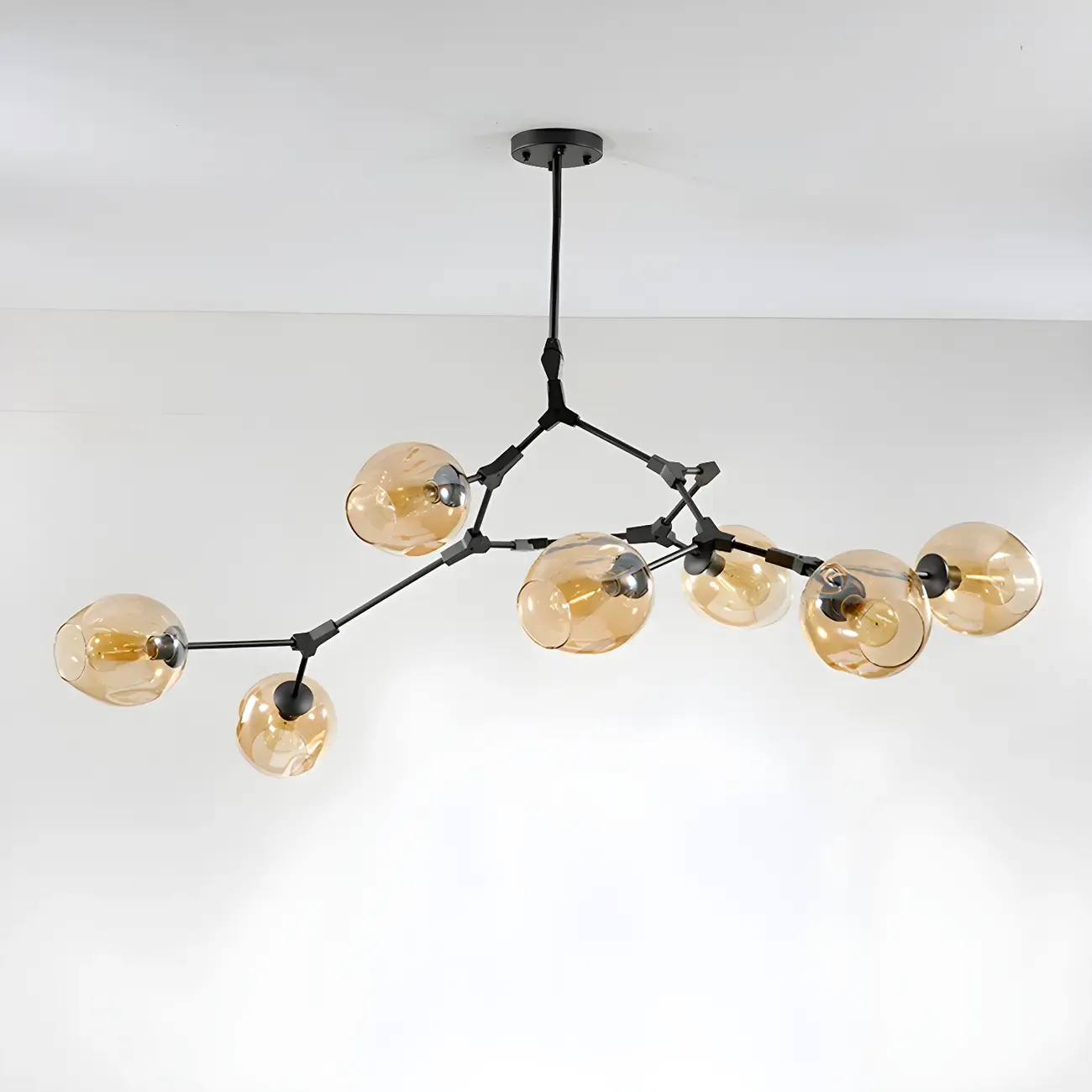 Large Sputnik Downrods Glass Chandelier for Indoor Use