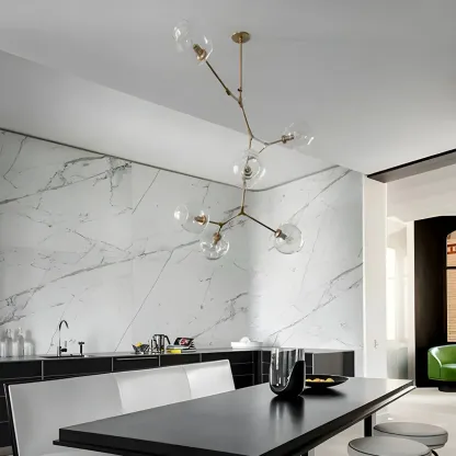 Large Sputnik Downrods Glass Chandelier for Indoor Use