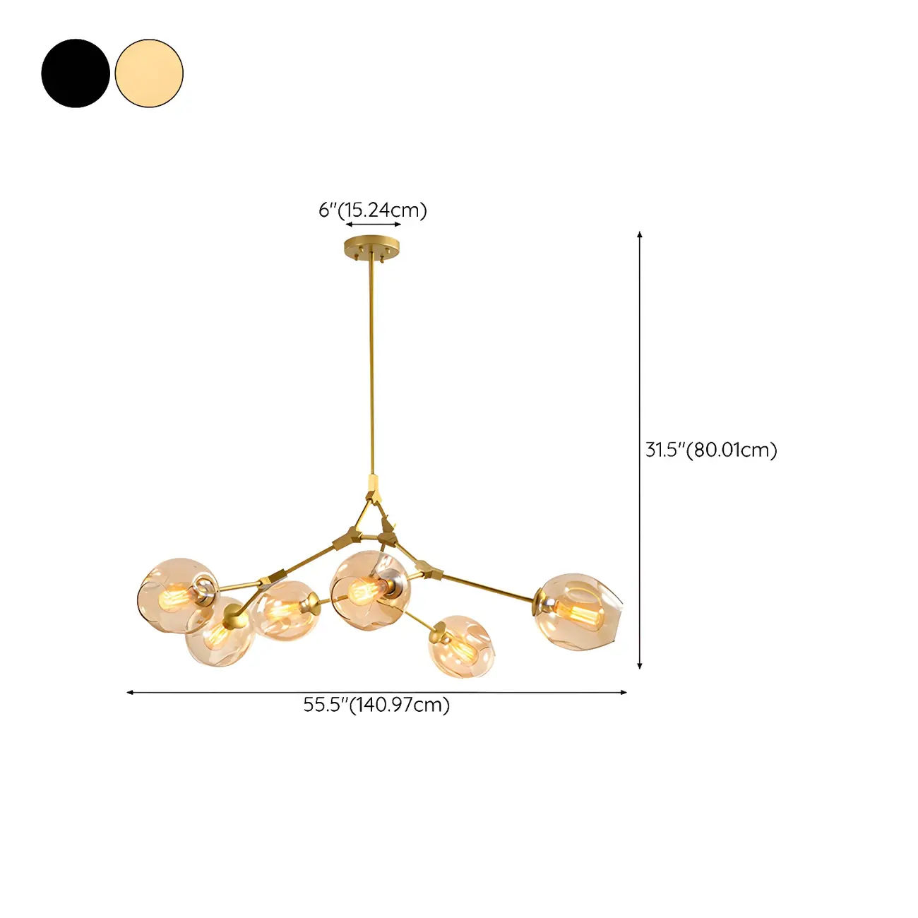 Large Sputnik Downrods Glass Chandelier for Indoor Use | homeyfad