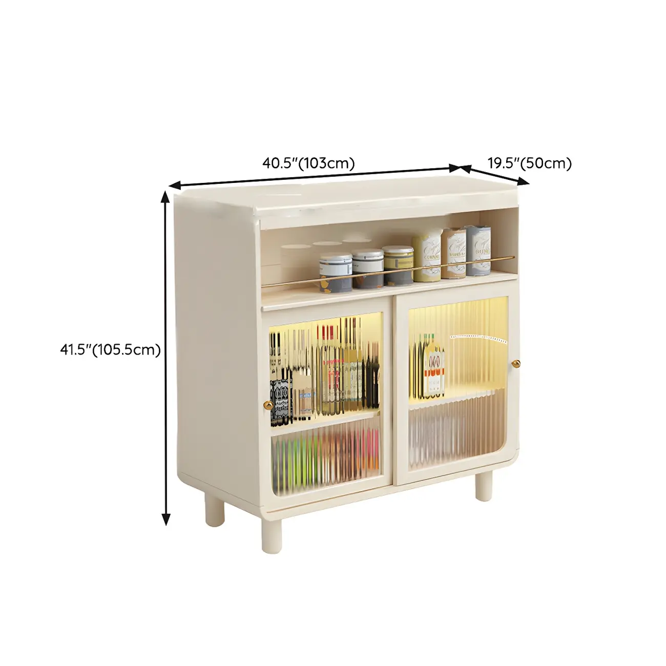 Scandinavian White Wood Glass Storage Extendable Bar Tables #size | homeyfad