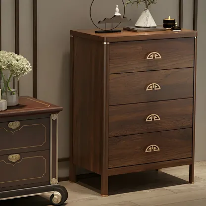 Traditional Brown Wooden Double Dresser with Soft Close Drawers  Image - 3