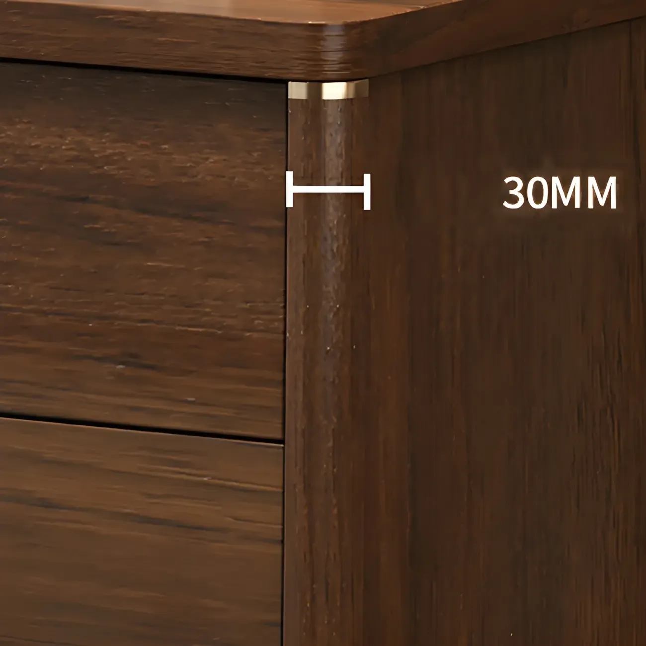 Traditional Brown Wooden Double Dresser with Soft Close Drawers  Image - 8
