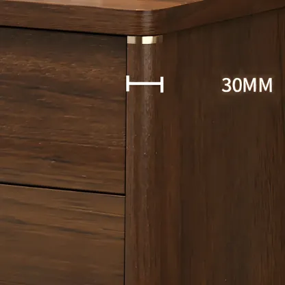 Traditional Brown Wooden Double Dresser with Soft Close Drawers  Image - 8
