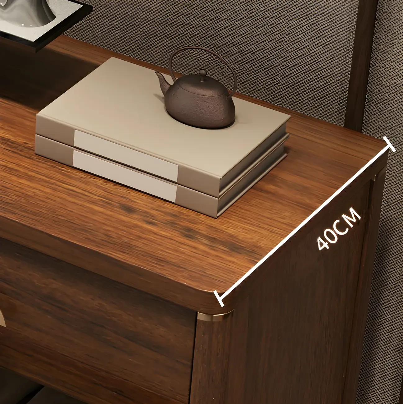 Traditional Brown Wooden Double Dresser with Soft Close Drawers Image - 11
