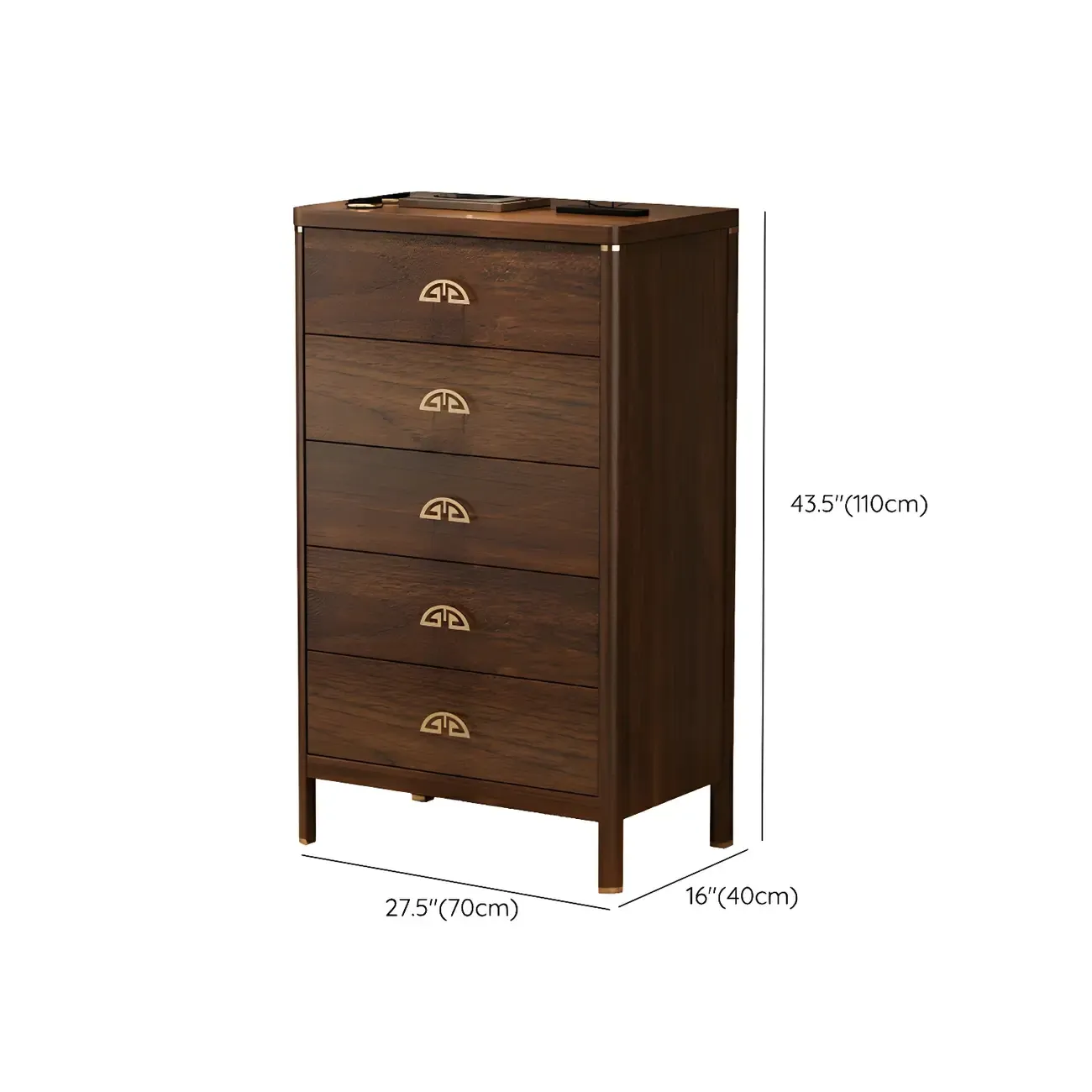 Traditional Brown Wooden Double Dresser with Soft Close Drawers Image - 18