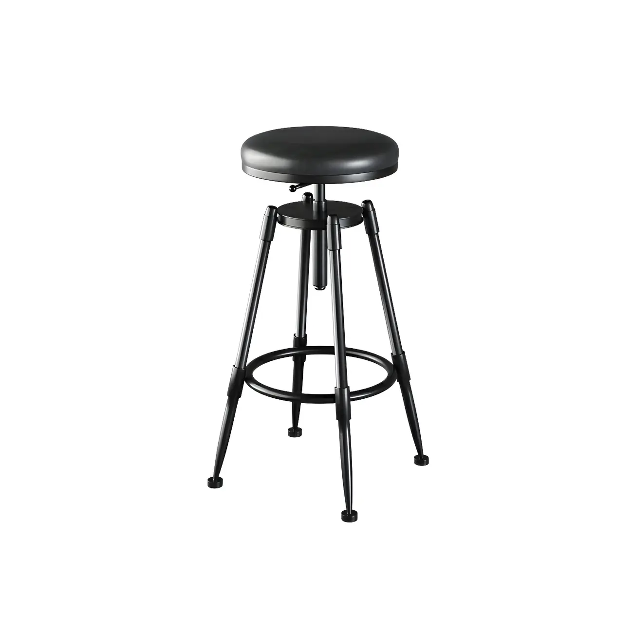 Industrial Metal Adjustable Bar Stools with Backrest for Home Bar Image - 3 | homeyfad