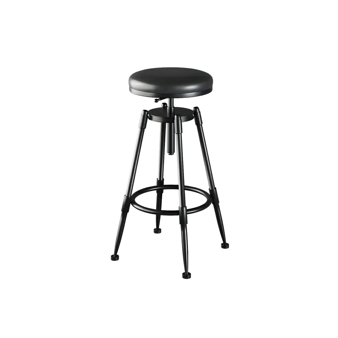 Industrial Metal Adjustable Bar Stools with Backrest for Home Bar Image - 3
