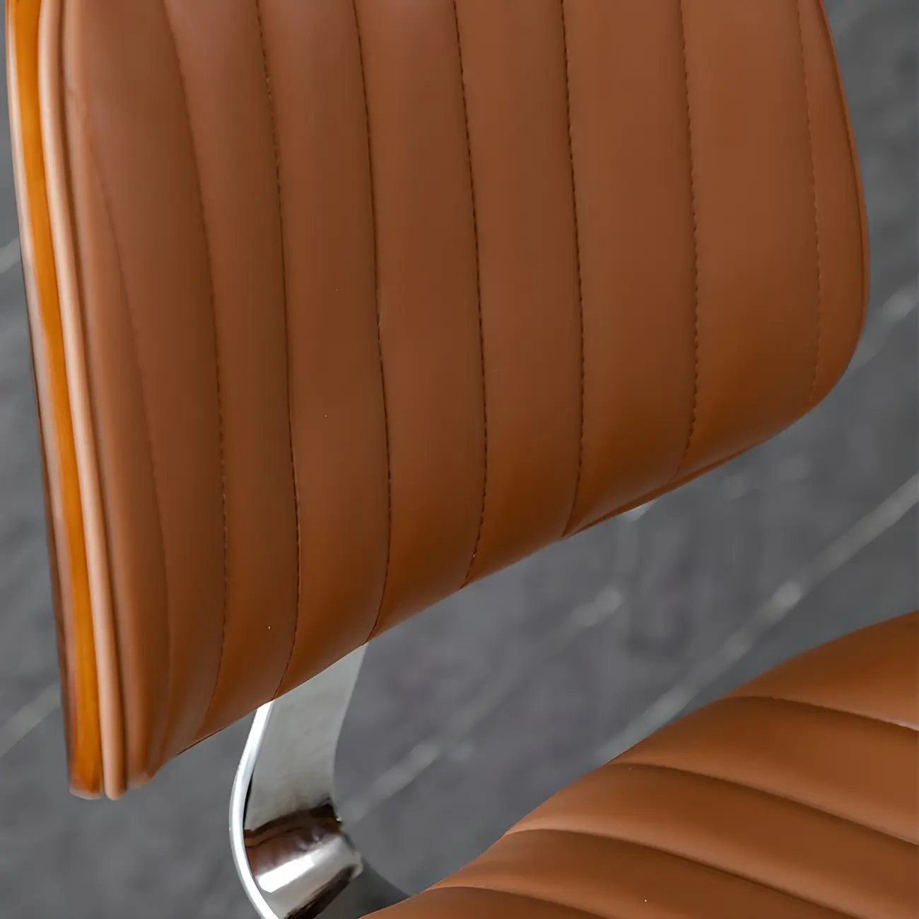 Modern Faux Leather Adjustable Swivel Bar Stools Image - 18 | homeyfad