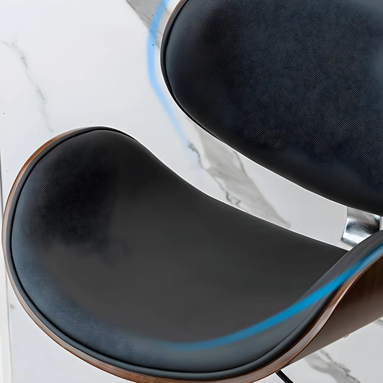 Modern Adjustable Leather Swivel Bar Stools with Backs Image - 10 | homeyfad