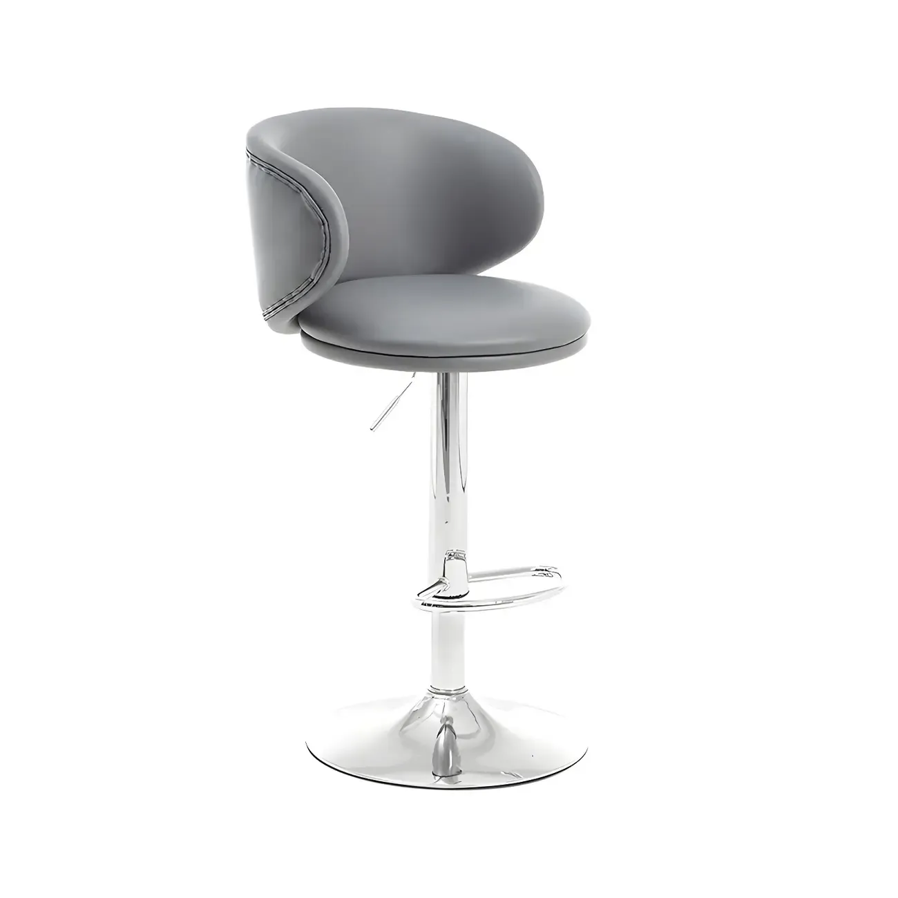 Traditional Upholstered Bar Stools with Height-Adjustable Seat Image - 12