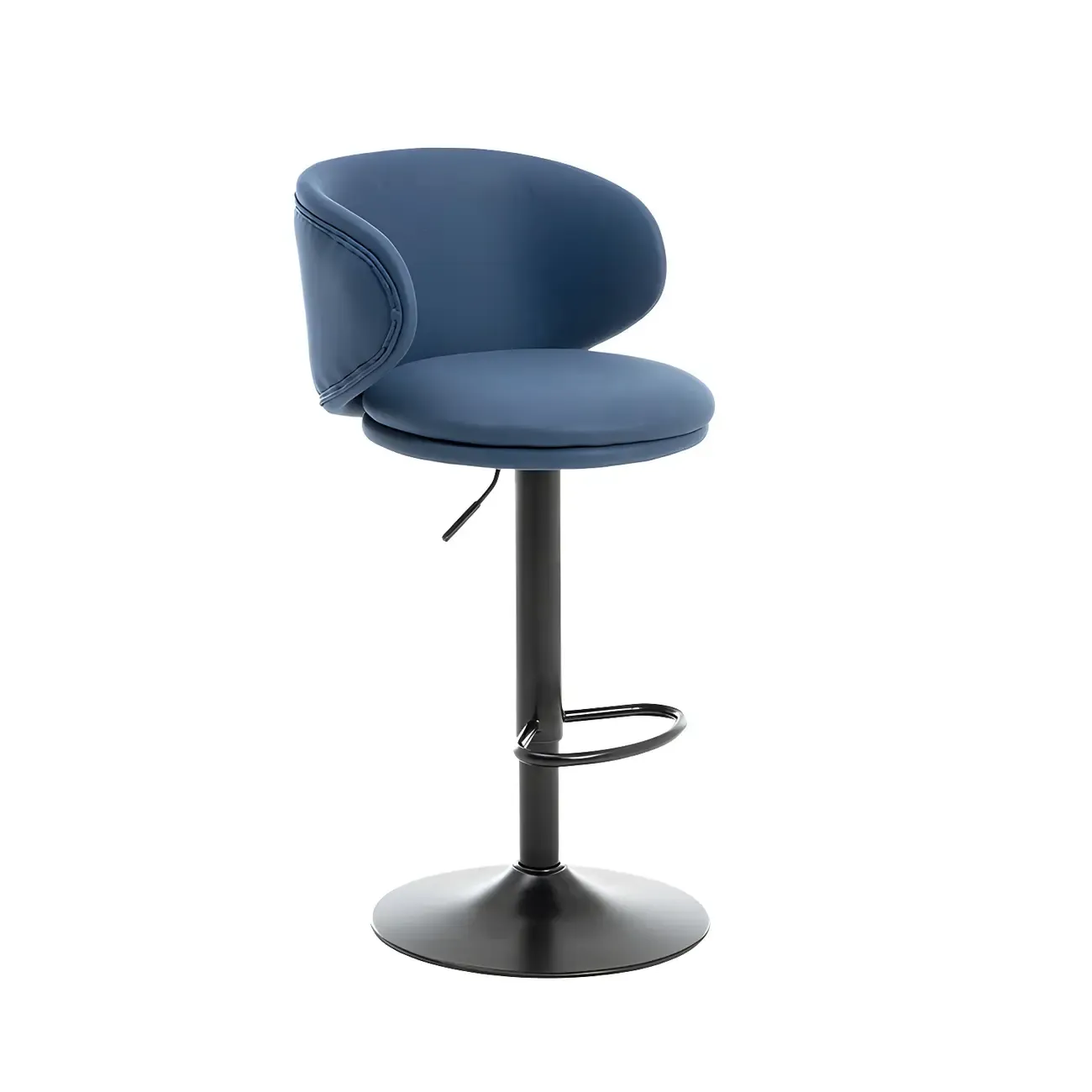 Traditional Upholstered Bar Stools with Height-Adjustable Seat Image - 36