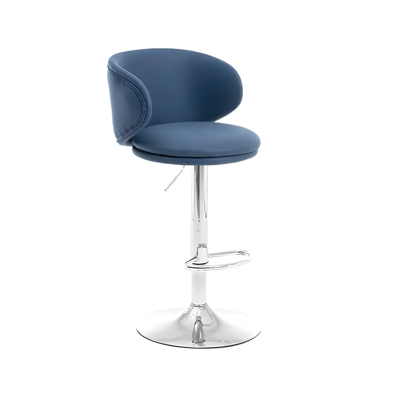 Traditional Upholstered Bar Stools with Height-Adjustable Seat Image - 41
