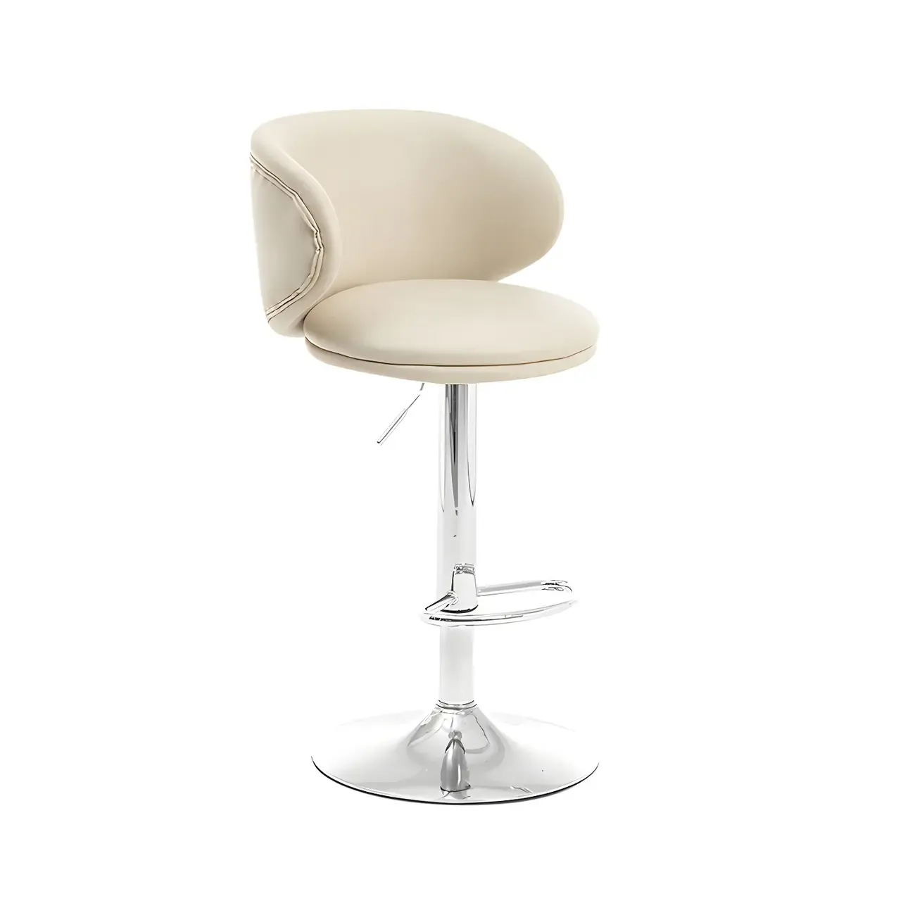 Traditional Upholstered Bar Stools with Height-Adjustable Seat Image - 51
