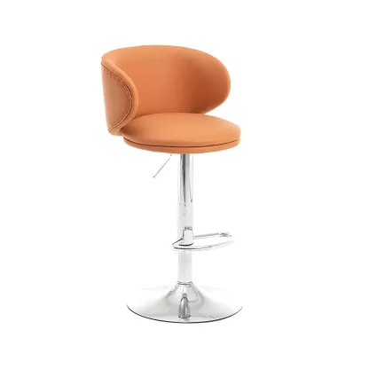 Traditional Upholstered Bar Stools with Height-Adjustable Seat Image - 61