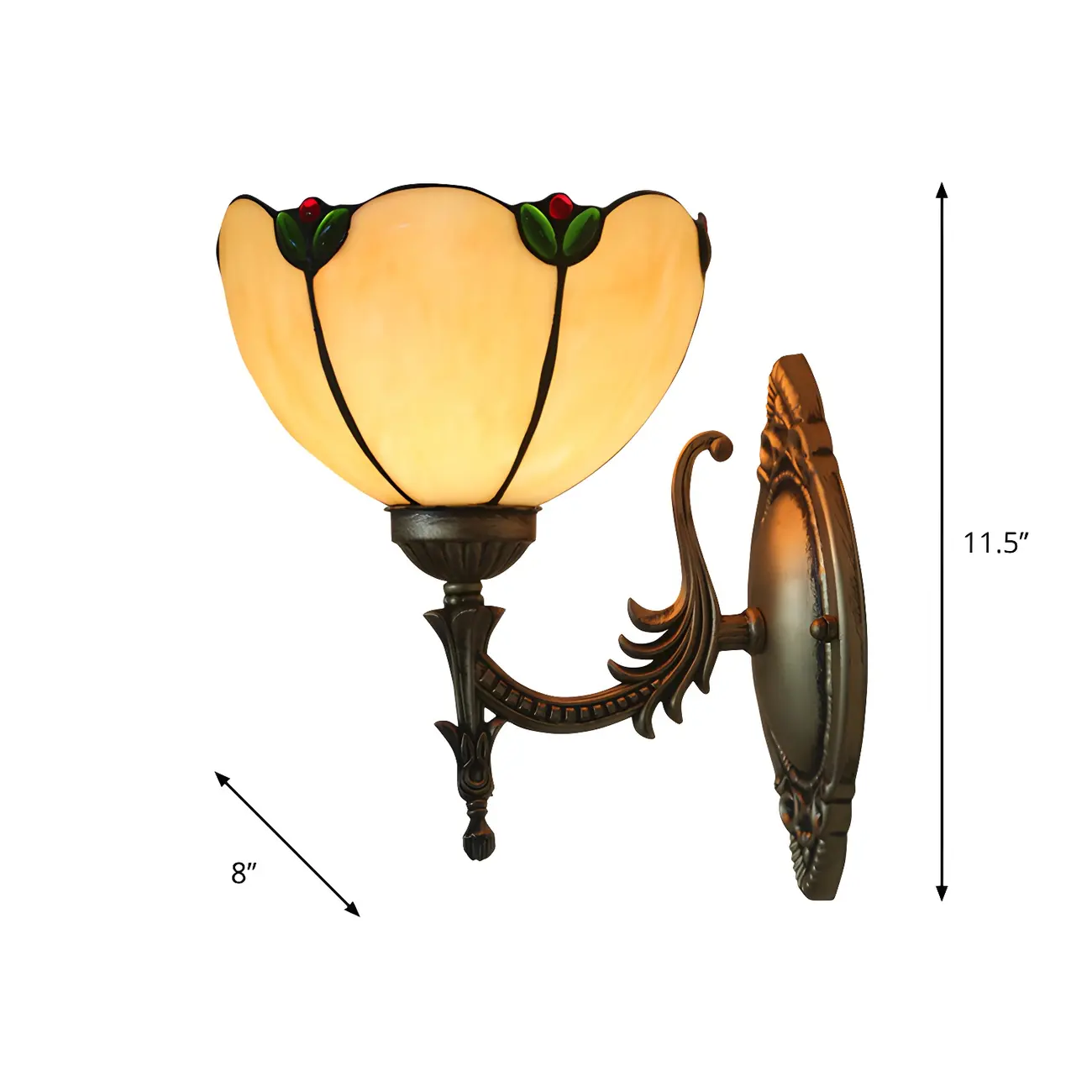 5 to 9 Inch Vintage Bronze Wall Lamp for Bedroom Lighting  | homeyfad