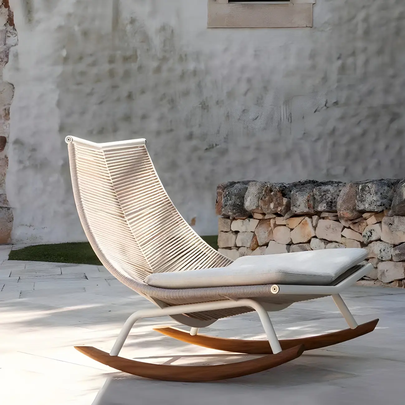 Waterproof Wicker/Rattan Modern Symmetrical Sofa without Cushions or Pillows Image - 1 | homeyfad