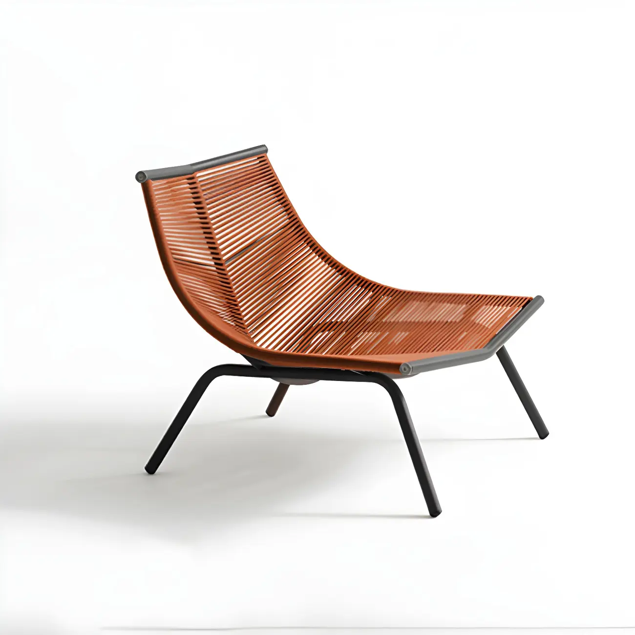 Waterproof Wicker/Rattan Modern Symmetrical Sofa without Cushions or Pillows Image - 2 | homeyfad