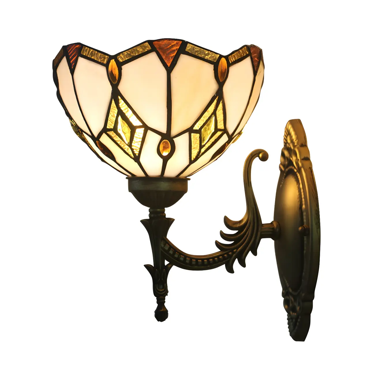 11.5” Vintage Bronze Glass Wall Sconce for Hallway Lighting | homeyfad
