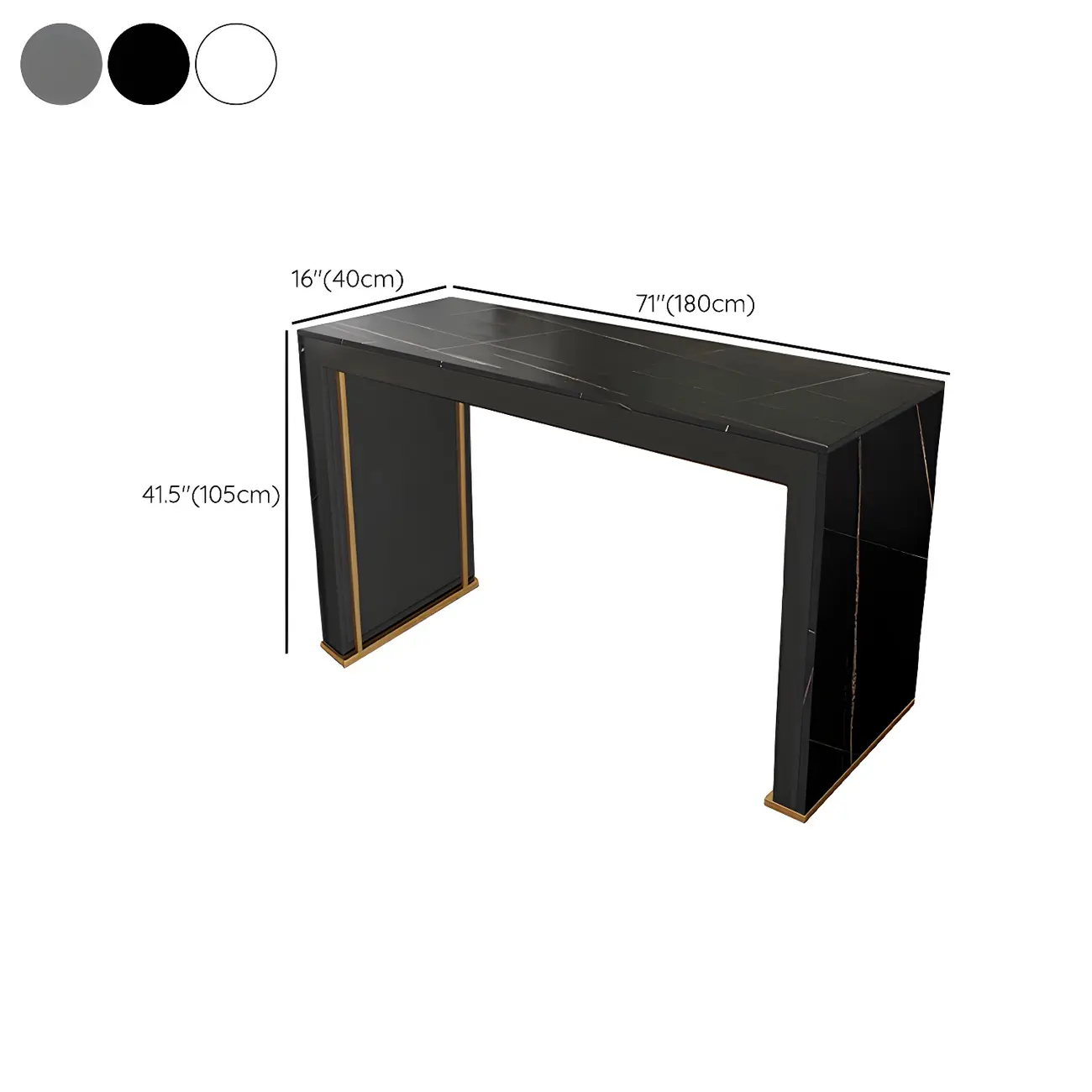 Modern White Stone Top Wood Dual-Pedestal Bar Tables Image - 12 | homeyfad