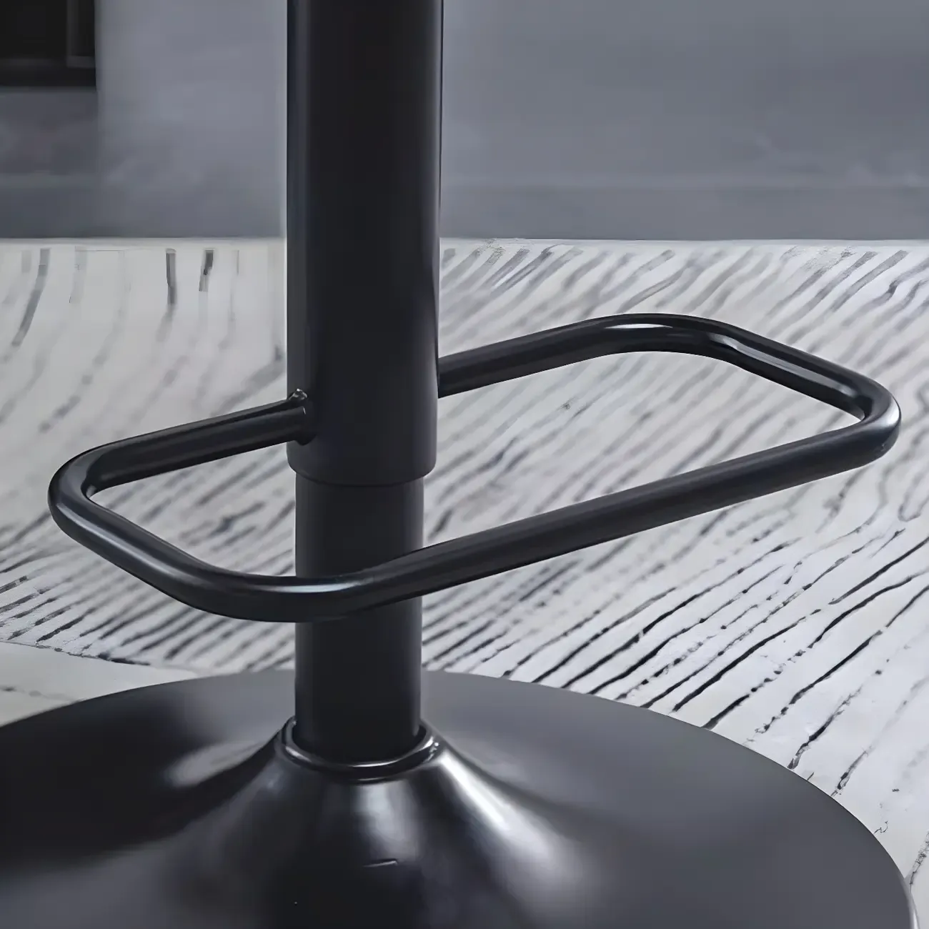 Elegant Wood Leather Red Swivel Adjustable Bar Stool Image - 23