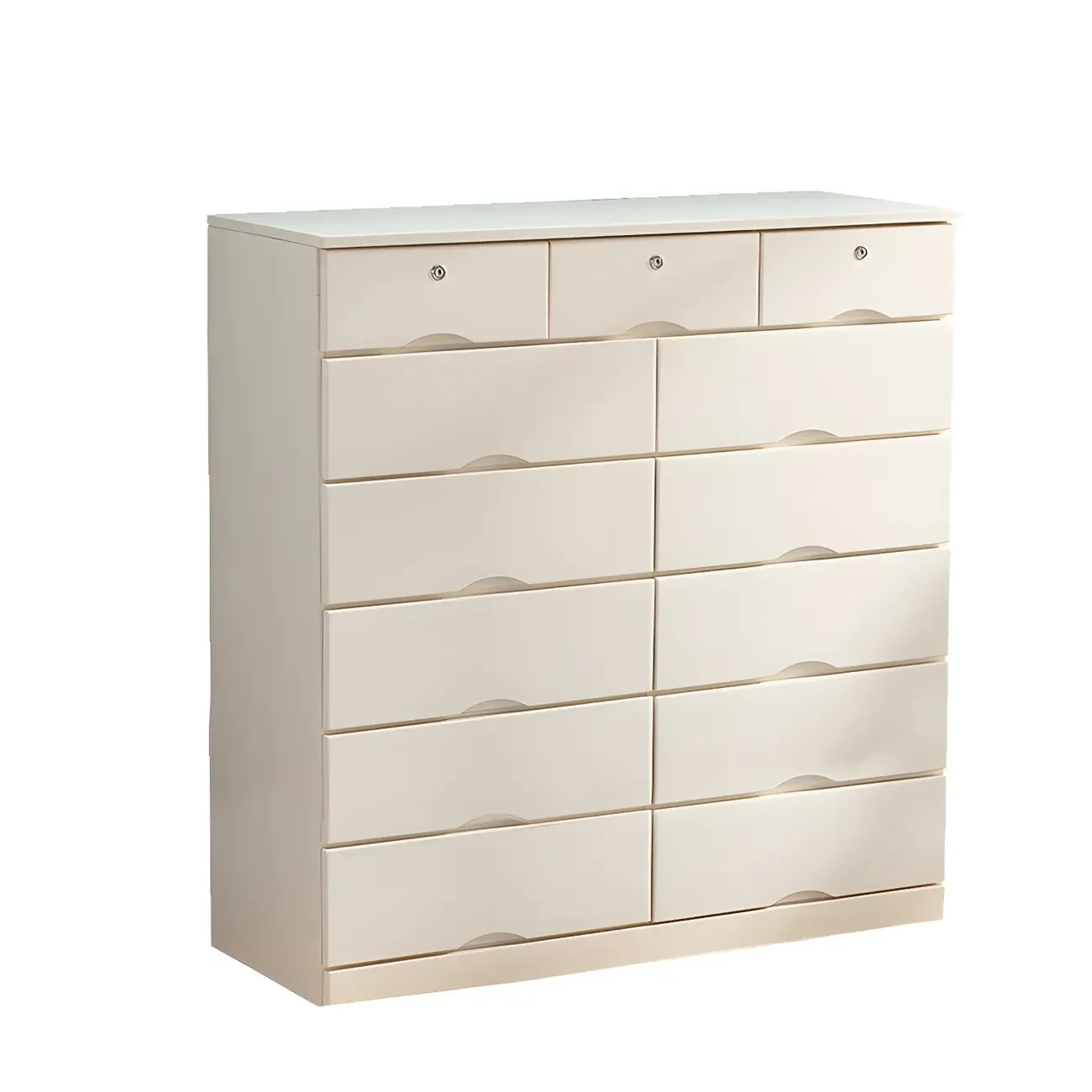 Stylish White Wooden Dressers with Soft Close Drawers Image - 2
