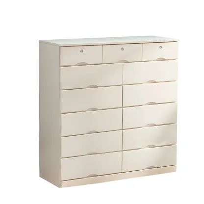 Stylish White Wooden Dressers with Soft Close Drawers Image - 2