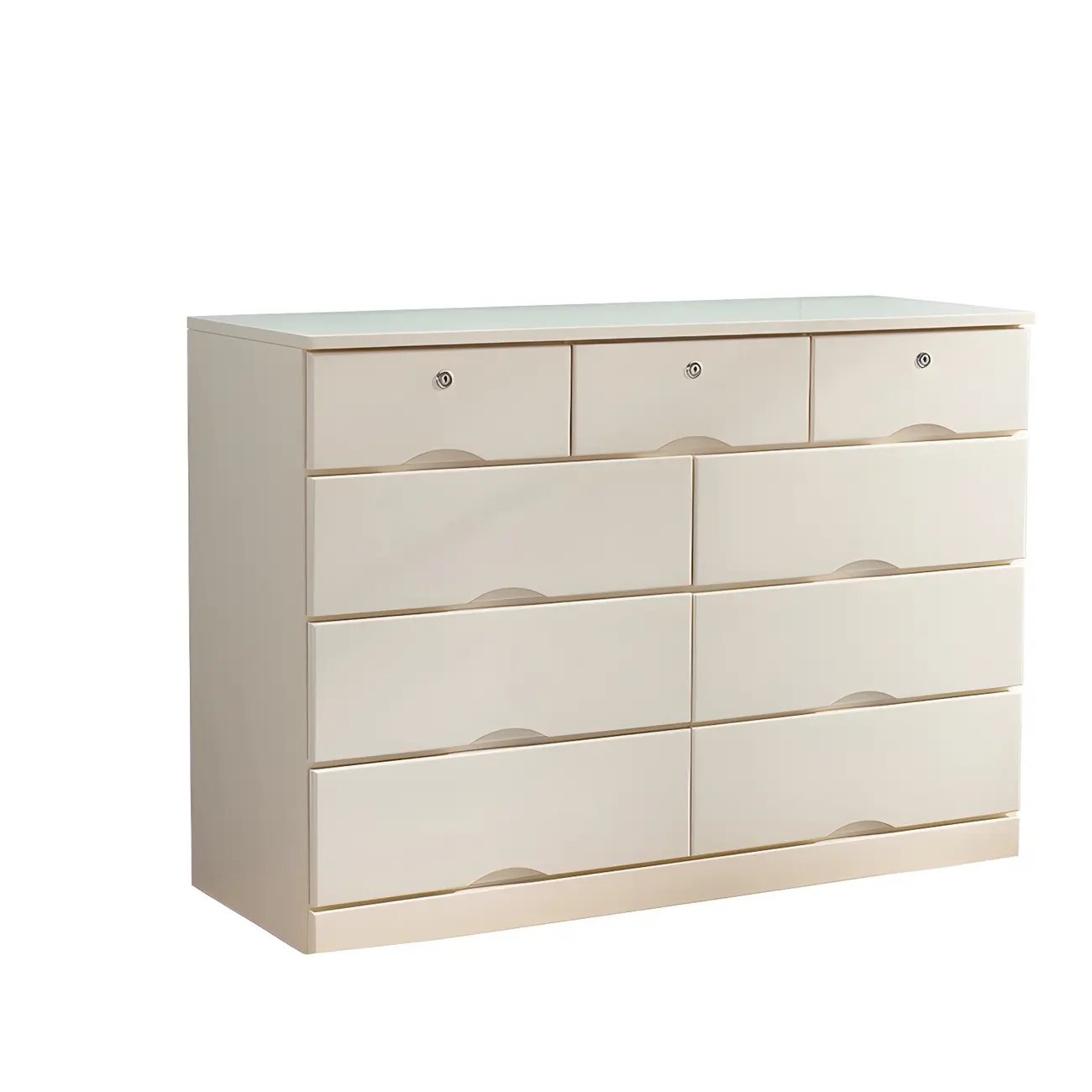 Stylish White Wooden Dressers with Soft Close Drawers Image - 4 | homeyfad