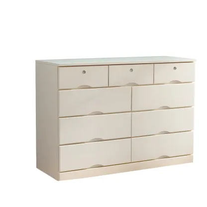 Stylish White Wooden Dressers with Soft Close Drawers Image - 4