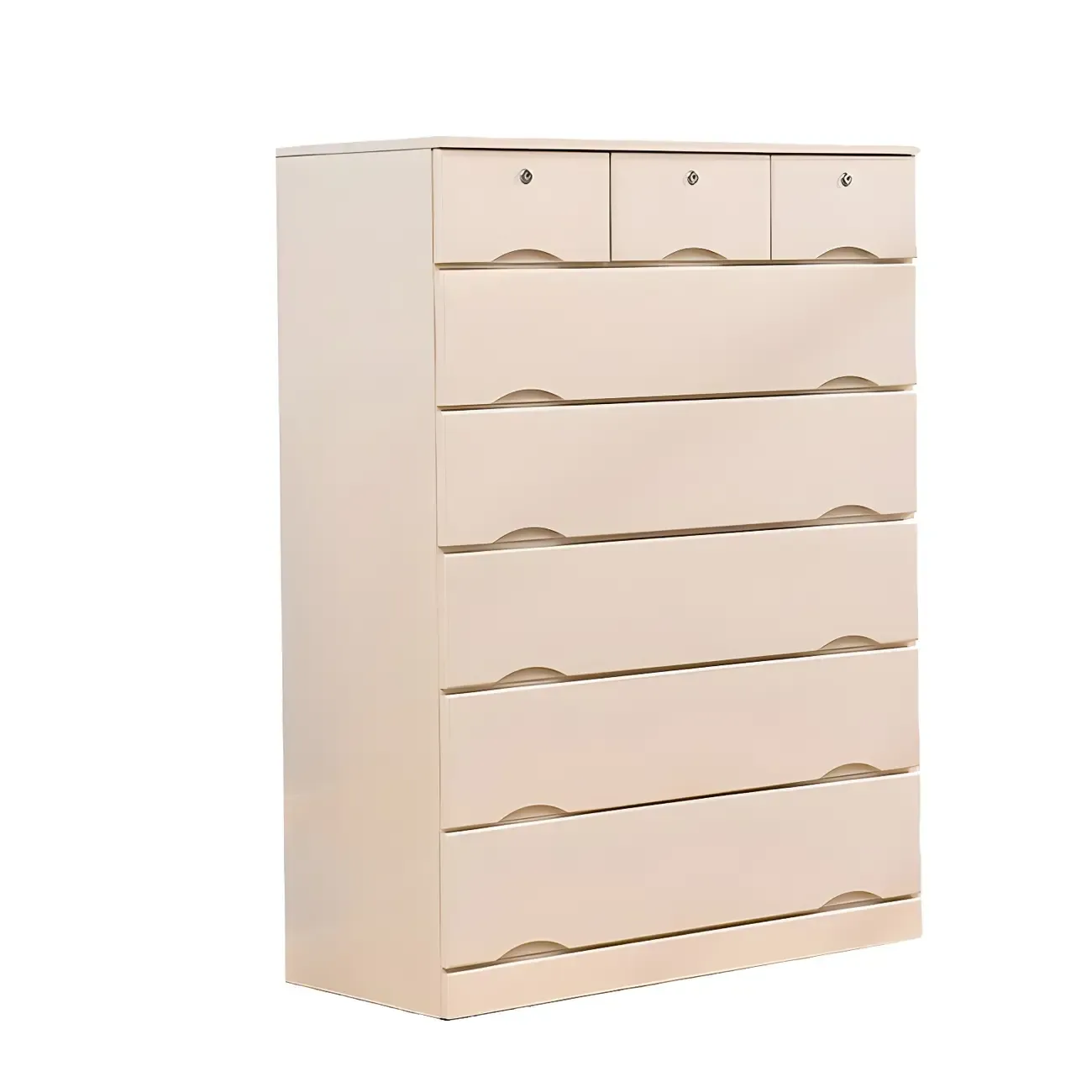 Stylish White Wooden Dressers with Soft Close Drawers Image - 6