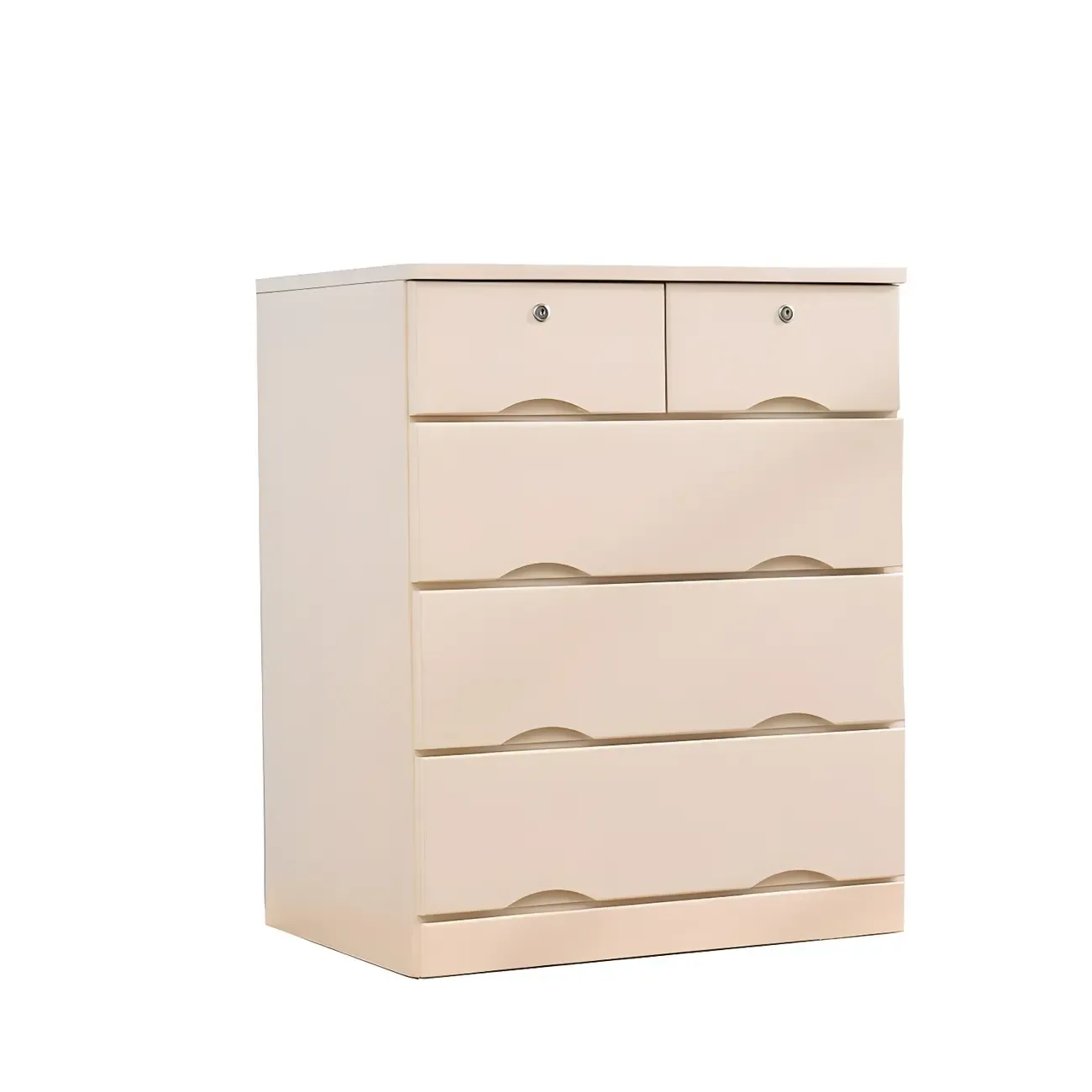 Stylish White Wooden Dressers with Soft Close Drawers Image - 7