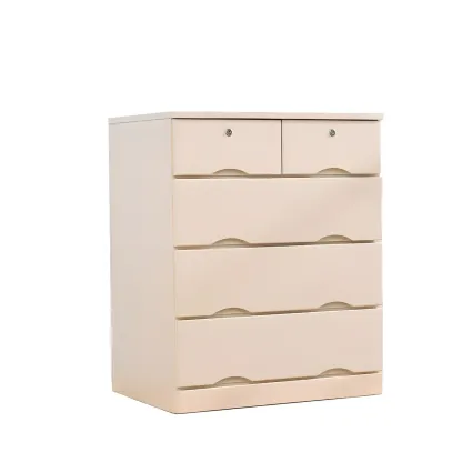 Stylish White Wooden Dressers with Soft Close Drawers Image - 7