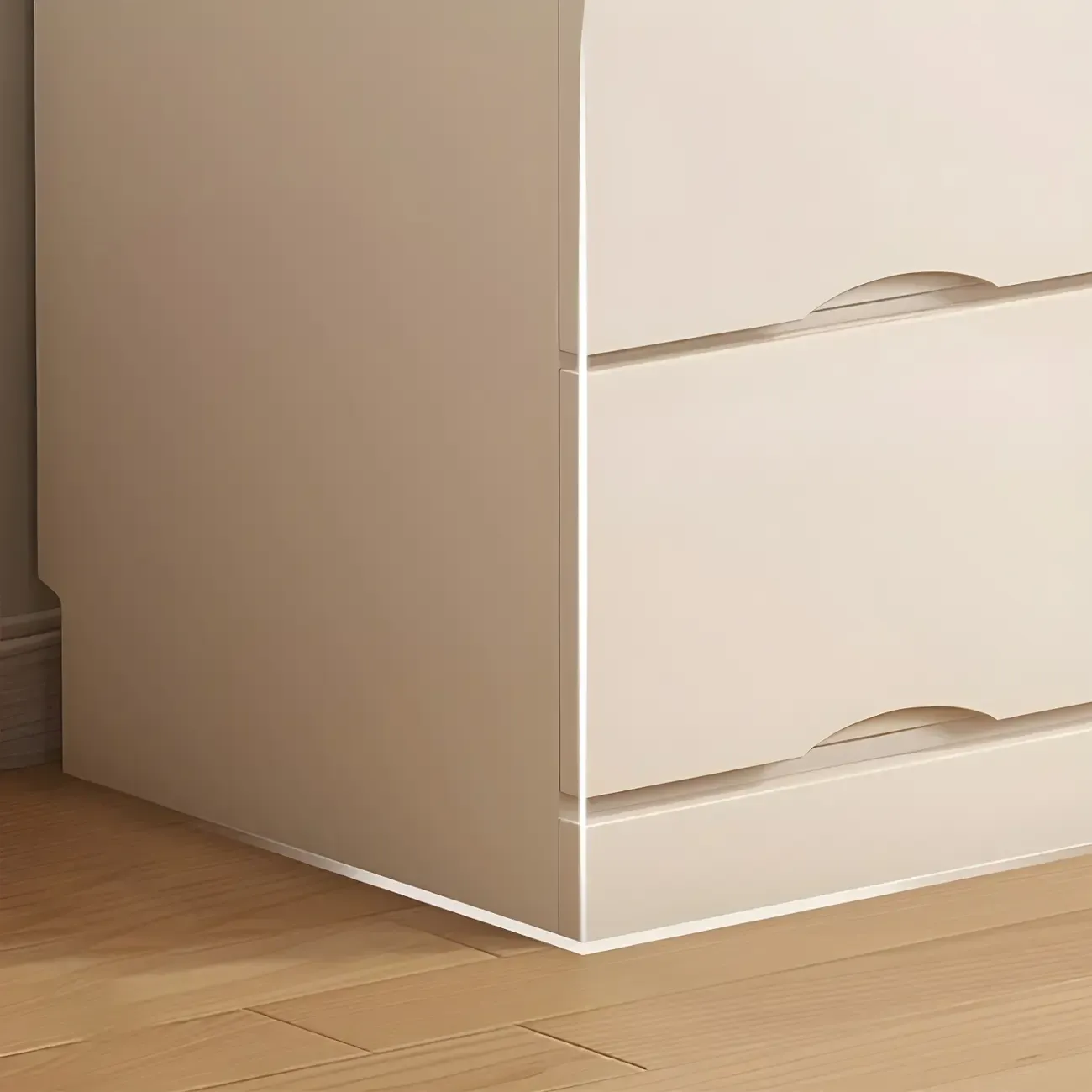 Stylish White Wooden Dressers with Soft Close Drawers Image - 8