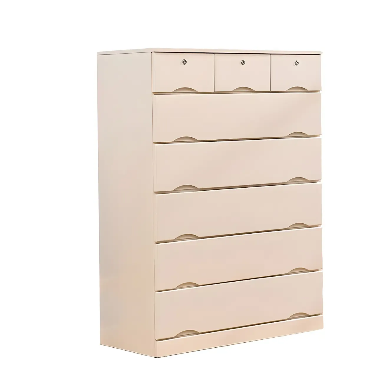 Stylish White Wooden Dressers with Soft Close Drawers Image - 9