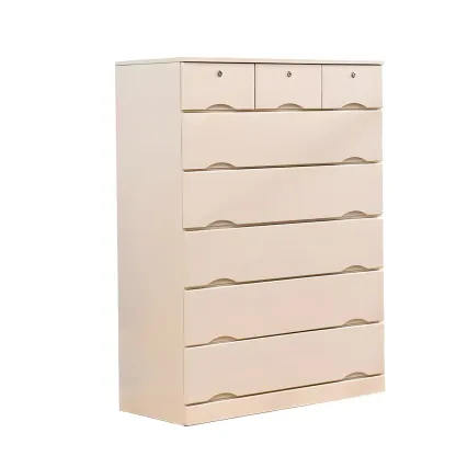 Stylish White Wooden Dressers with Soft Close Drawers Image - 9