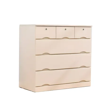 Stylish White Wooden Dressers with Soft Close Drawers Image - 10