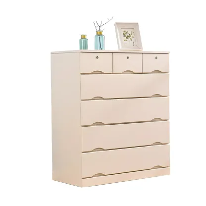 Stylish White Wooden Dressers with Soft Close Drawers Image - 12