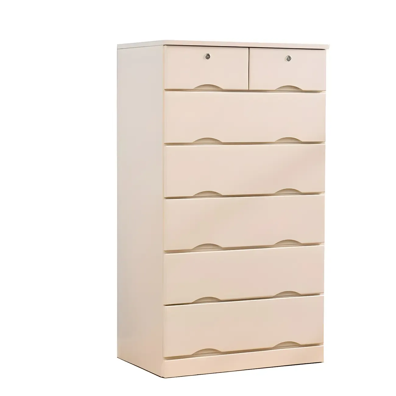 Stylish White Wooden Dressers with Soft Close Drawers Image - 14